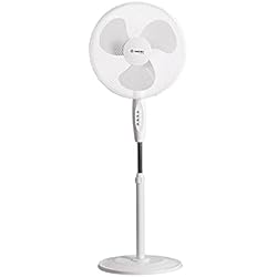 Ventilador Pie Media Markt Orion91 Ventilador de Pie Blanco 40W de Potencia | Modelo White Comfort Ø40 cm Ventilador de Pie Oscilante y Altura Ajustable | Ventilador de Pie Controlable con 3 Velocidades