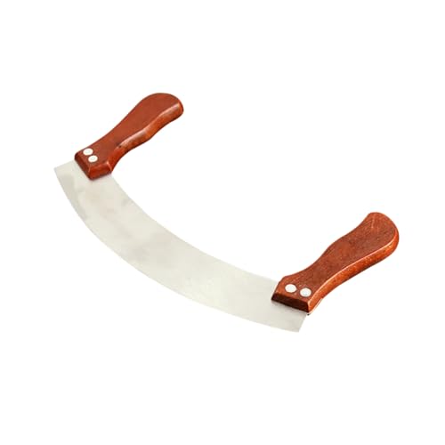 Healifty 1Pcs Nougat Cutter Tool Ergonomic Arc Baking Cutter with Double Handle for Home and Nougat Stores Easy to Clean and Use