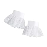 Zxfdsfdbnm Gerafftes Handgelenk Wickelarmband für Drama Ruff Kragen, elisabethanisches mittelalterliches Cosplay, Drama Spiel, dekoratives Hemdkleid, verstellbarer Spitzenkragen