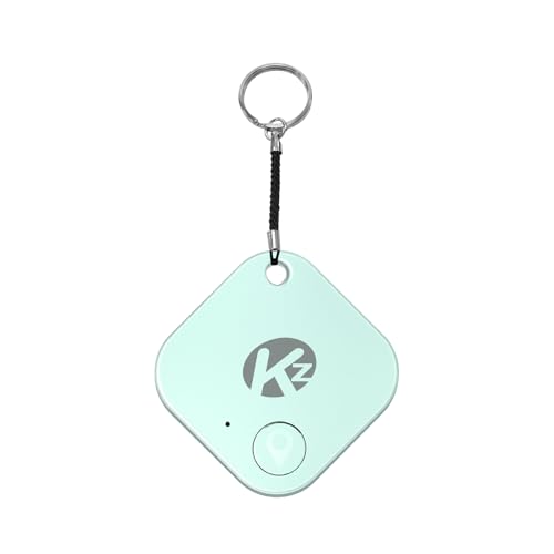 KZO Bluetooth Air Tracker Tag 1 Pack, iOS and Android Compatible, Find Nearby, Phone Finder, Loud Ring, Replaceable Battery, Suitable to Track Keys/Backpacks/Luggage/Suitcases, Green