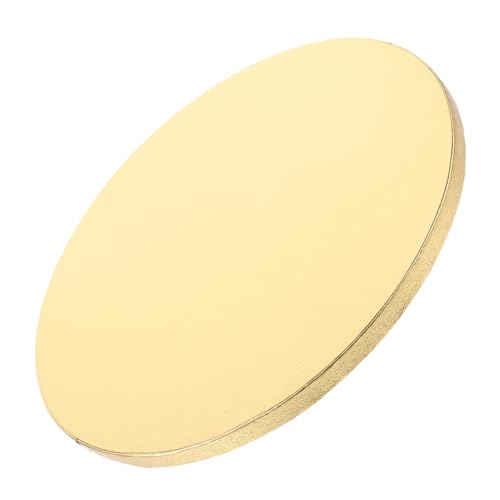 SOLUSTRE Round Cake Board Base Rounds Elegant White with Large Cake Board Thin for Serving Parties Bases Sturdy Reusable Cake Board Decorating Cake Carrier Cake Boards Platters Paper Golden
