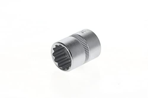 GEDORE Socket, 1/4" 6.3 mm drive, Bi-hex, 14 mm AF, Tool, D 20 14, Chrome-plated steel