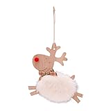 colgante de de Navidad - Cordero rojo hecho a mano | Decoraciones navideñas para pared de jardín, dormitorio, ventana, árbol de Navidad, decoración para interiores y exteriores