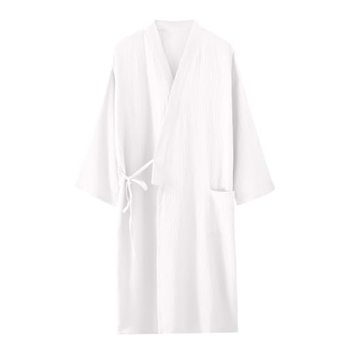Robes for Men Casual Soft Lightweight Bathrobe with Pockrt Oversized Fashion Loungewear with Pockrt After Shower