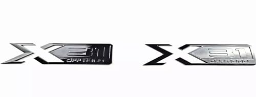 Image of 6pcs Elevation Sierra Bed X31 Emblem Replacement for 2019-2023 Door Tailgate Badge Nameplate (Gloss Black)