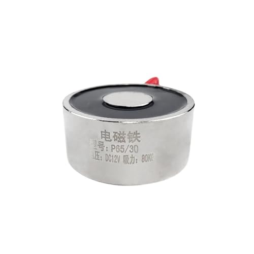 Solenoide eléctrico de retención 80Kg electroimán industrial P65/30 de 12V y 24V DC