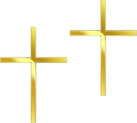 2 Stück Kreuz Tortendeko Taufe,Cake Topper Kommunion,Wiederverwendbar Goldenes Kreuz Tortendeko,Aus Acrylmaterial Hergestellt,Taufe Party Dekoration für Hochzeit Geburtstag Party Tauftorte