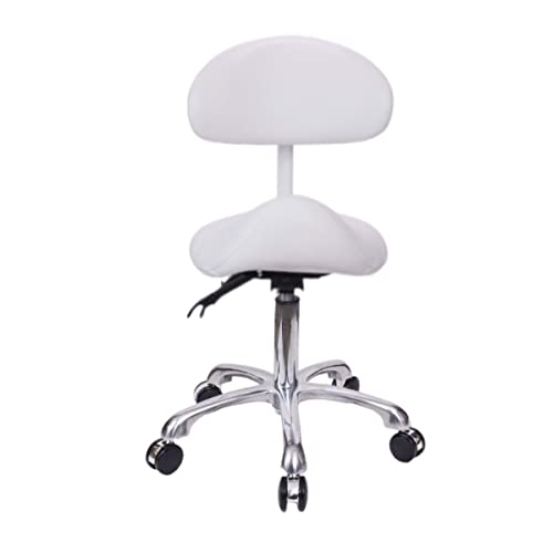 MWOSEN Saddle Stool Chair with Back Rolling...