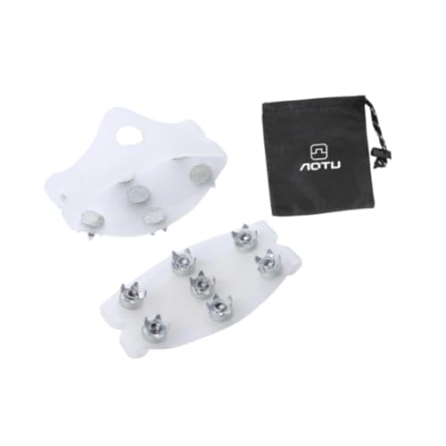Aosekaa Grampos de gelo para equipamentos de calçados grampos 7 pinos pinça para pesca no gelo andan