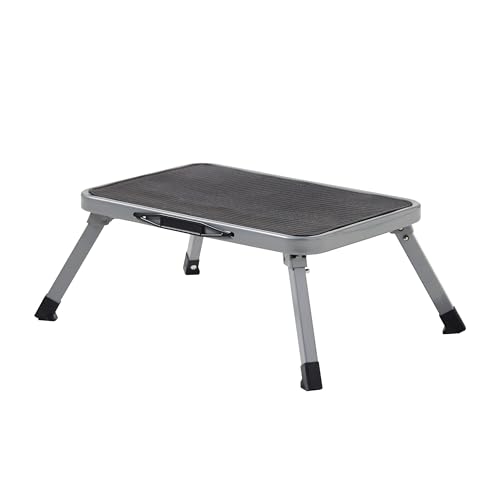 MasterWorks Folding Step Stool | Foldable Caravan Step Platform with Anti-Slip Surface | 150kg Max Load | Compact Easy-to-Store| Ideal for Home Kitchen Garage & Caravan Use