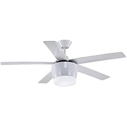 Ventilador Bali Ventilador blanco de 132 cm BALI con luz y mando a distancia, Fabrilamp.