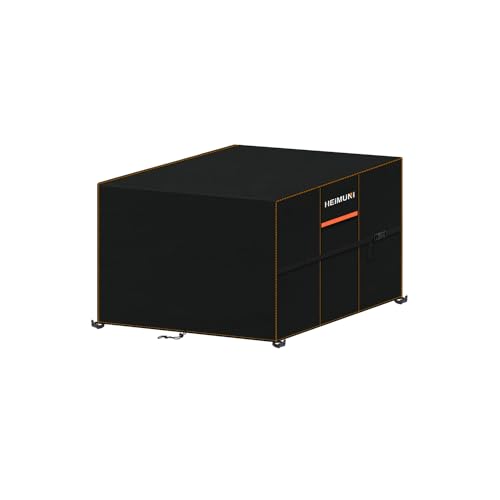 HEIMUNI Housses pour Mobilier de Jardin Imperméable,100x100x90cm Housse Table de Jardin Carrée, Housse Salon de Jardin Extérieur avec Ventilation Bache de...