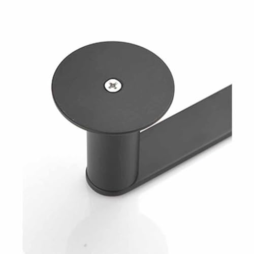 Porte-serviettes double acier inoxydable de 50cm noir support mural - 8