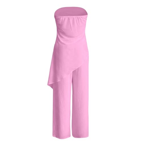 Traje de 2 piezas de mujer de verano cómodo con pantalones holgados 5