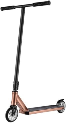 子供、ティーン、大人向けの1スタントスクーター-初級および中級のトリックスクーター、クールなモビリティスクーター 男の子と女の子向けのフリースタイルキックスクータスケートパークストリートトリックのための高性能ギフト, 持ち運びに便利 (茶色)