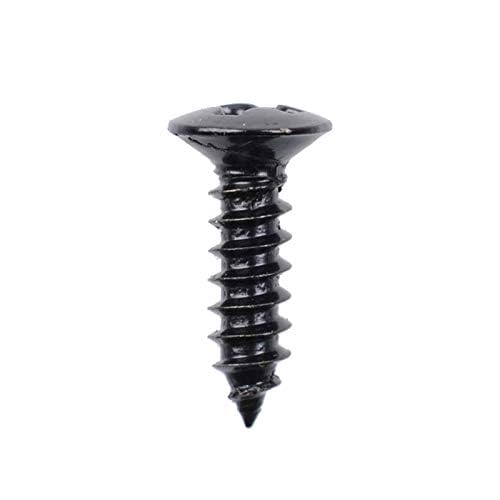 SAPHUE 3MM Electric Guitar Bass Pickguard Screws Pick Guards Scratch Plate Mounting Screws for Fender Strat ST Tele TL Stratocaster Telecaster Gibson LP Les Paul SG Guitar Pack of 50 (Black)