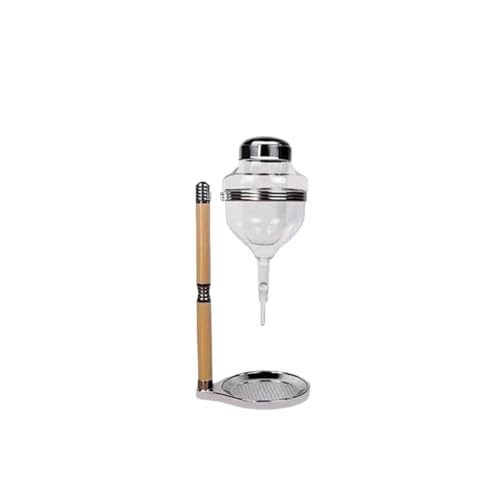 KOGB 耐熱ガラス酒器セット、ポット1個とカップ4個、ホームバーギフト、冷酒/熱燗、焼酎、梅酒、ウイスキーに最適 (シルバー,指ぬき型)