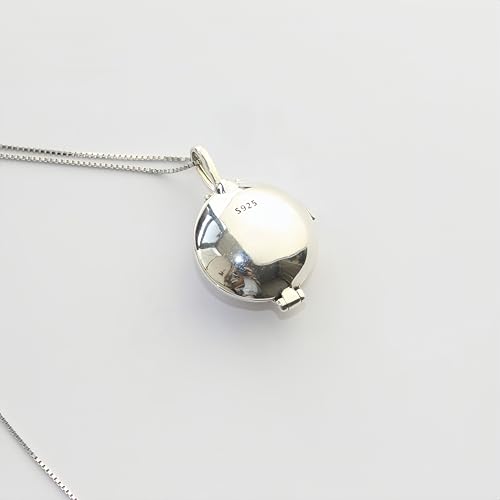 925 Sterling Silver Elena's Vervain Pendant Locket Retro Necklace Cosplay Women Jewelry With 17.7 Inches Chain4