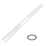 RANSOTO Patio Heater Glass Tube with Ring Outdoor Heater 49.5' Tall 4' Diameter Replacement Compatible with 4-Sided Pyramid Heater