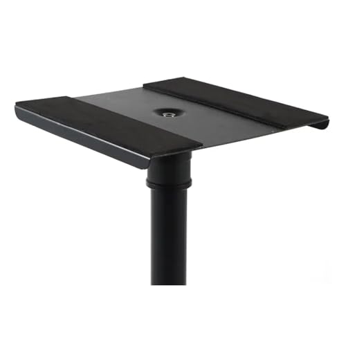 Image of Softline Pro Desktop Studio Monitor Speaker Stand Square Base Tabletop Stand Anti-Vibration Foam Pads Fits 4 inch-8 inch Speakers Heavy Duty 15 Kg Load Capacity - SP 902 T (Single)