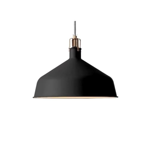 Lámpara colgante de metal para comedor en color negro de 8,6 pulgadas con altura ajustable