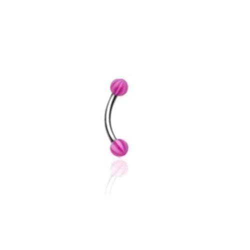 Coolbodyart Unisex Augenbrauen Lippenpiercing Bonbonkugel , UV lila [Schmuck]