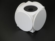 White Round Panel Blank Microphone Flag