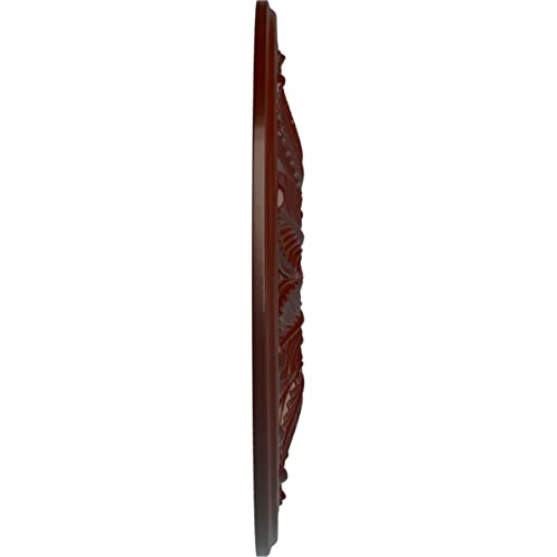 Image of Ekena Millwork CM22BOBMF 22 5 /8 OD x 1 3 /4 P Bordeaux Ceiling Medallion (fits Canopies up to 3 1 /4), Brushed Mahogany