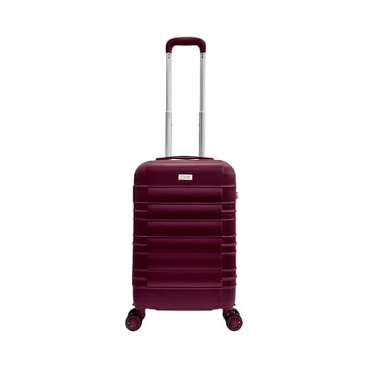 Mala de Viagem Bordo Rígida com Rodinha Dupla 360° Padrão Anac Avião Mão Bagagem Pequena 10kg Abs Cor:Vinho;Tamanho:P