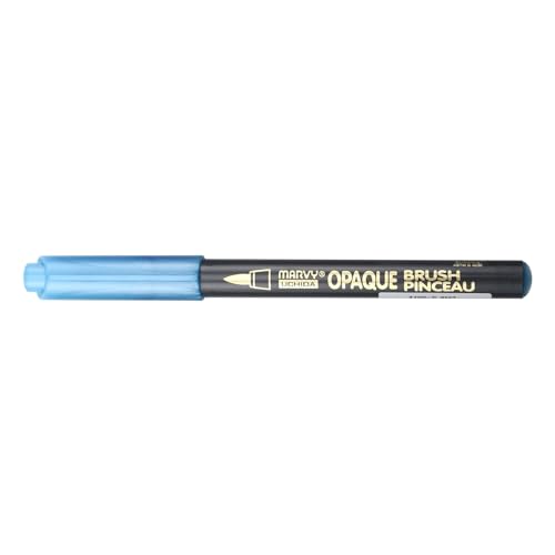 UCHIDA Opaque Brush, Metallic Blue, Office and Art Supplies