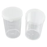 Varios volúmenes para tres opciones de volumen de 30 ml, 50 ml y 100 ml. Estas muestras de tazas medidoras graduadas de plástico proporcionan más opciones de ablandamiento, medición de pequeñas cantidades de líquidos, versatilidad transparente
