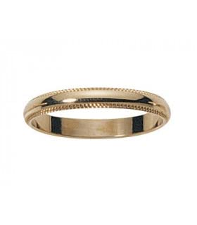 Alliance Or Jaune 18 carats bague cadeau de mariage taille 71