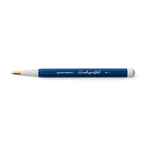 Image of LEUCHTTURM1917 Ball Point Pen Drehgriffel No.1 Navy Blue | Royal Blue Ink, Drehgriffel No. 1, Twist Mechanism, Premium Journal Pen, Gift for Writers, Office