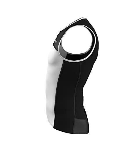Zimco Men Classic Tri Tank Performance Triathlon Top Tri Singlet Men Swim Bike Run (White, M) #TOP2