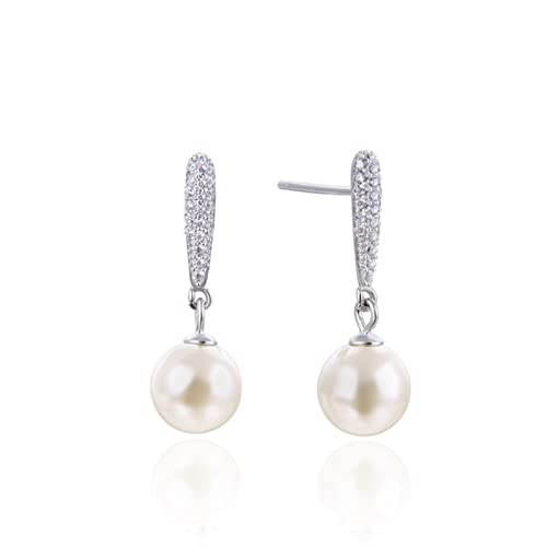 Boucles d'oreilles argent 925 anti-allergie avec perles et zircone
