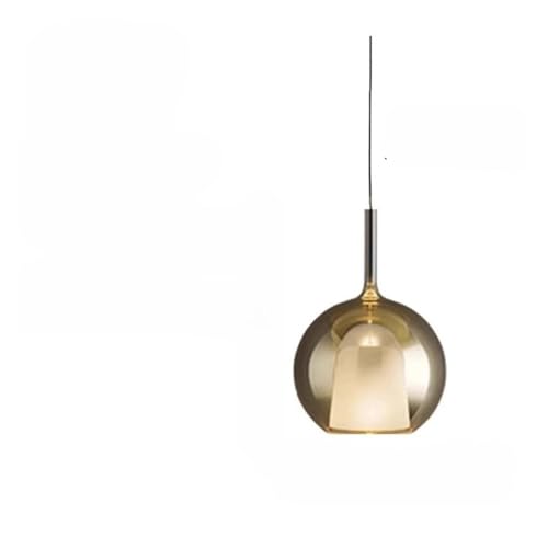 Lustre en verre ambré D25cm pour sublimer l'ambiance d'une salle à manger moderne