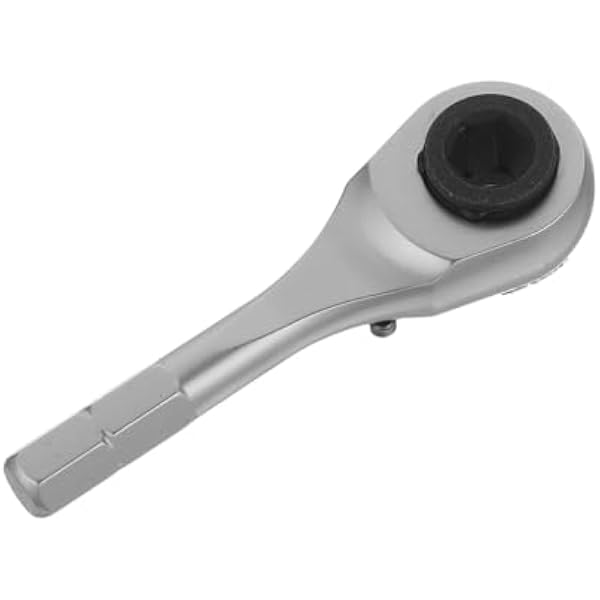 Gadpiparty Klucz Zapadający w Gnieździe Małego Napędu Stal Mini Ratchet Klucz Silver