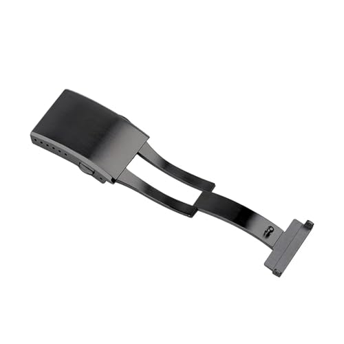 Boucle ardillon 20mm noire en acier 304L pour bracelet de montre
