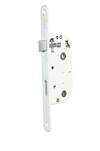 Bricard - 2691 - Serrure pour porte de salle de bain- toilettes- norme NF- axe à 40- sens droit- Blanc