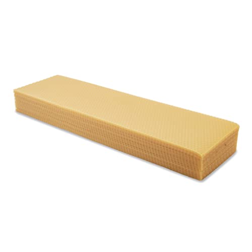 Imkado Mittelwände (1kg) Dadant US (Honig) (420 x 117mm) aus 100% reinem Bienenwachs