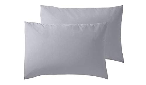100% Egyptian Cotton PILLOW CASES, Natural Softness, Attractive Colours -Silver Grey