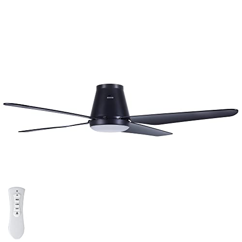Lucci air Ventilador de techo Airfusion Aria CTC - 4 aspas - con modo verano/invierno - Incluye luz LED y mando a distancia - 122 cm de diámetro (negro) Cover