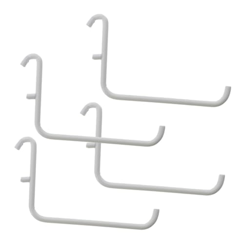 PRETYZOOM Metal Paint Bracket Hooks 4pcs Pegboard Hooks for Tool Storage Garage Organizer Shelves