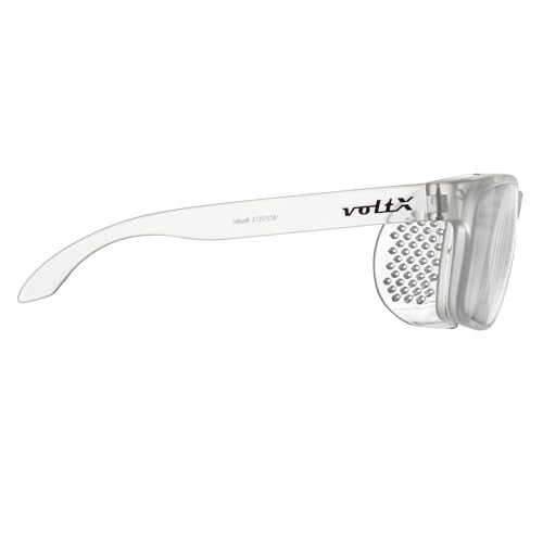 voltX Crystal Full Lens Magnified Reading Safety Glasses, +1.0 Dioptre, Clear Lens, UV400 Protection, Anti Fog Coated, UKCA & CE EN166F Certified, Unisex Adults