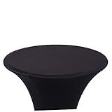 PRETYZOOM Stretch Tischdecke für 4-Bein Cocktailtische Polyester Knitterfrei Elastisch...
