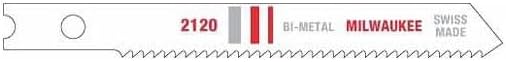 Milwaukee GIDDS2-2493819 2 3/4" High Speed Bi-Metal Jig Saw Blade 18 Teeth/Inch, 5-Pack
