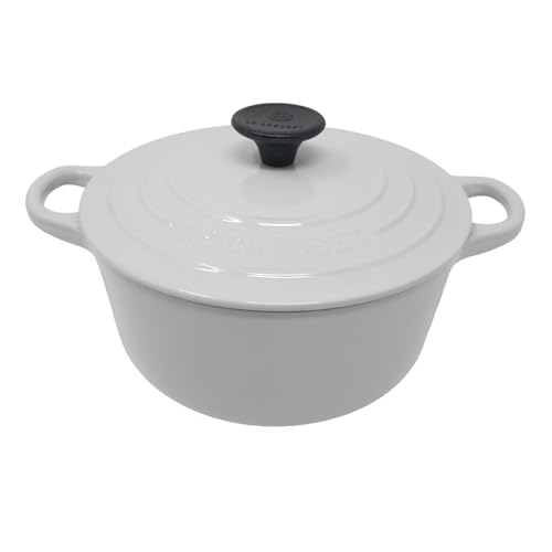 Le Creuset Emaillierter Gusseisen 3-1/2 Quart Runder Französischer Ofen, Vapeur (Vapeur)