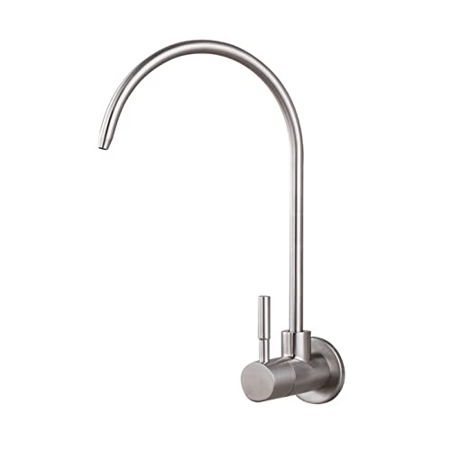 Robinet de filtre à eau mural en acier inoxydable brossé pour cuisine