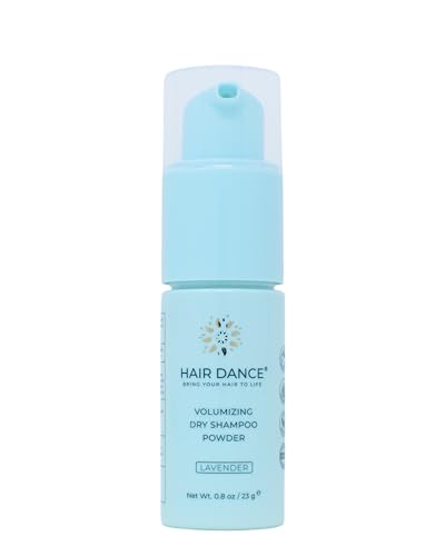 Hair Dance Dry Shampoo Powder | Non-Aerosol | Travel Size | Natural & Organic | Made in USA | No Benzene Vegan Cruelty Free For All Hair Colors Free of Talc | Lavender Oil Scent - 0.8 Ounce
