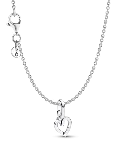 PANDORA Schmuck-Set für Damen Freihändiges Herz Silber Halskette mit Anhänger 68325 45 cm